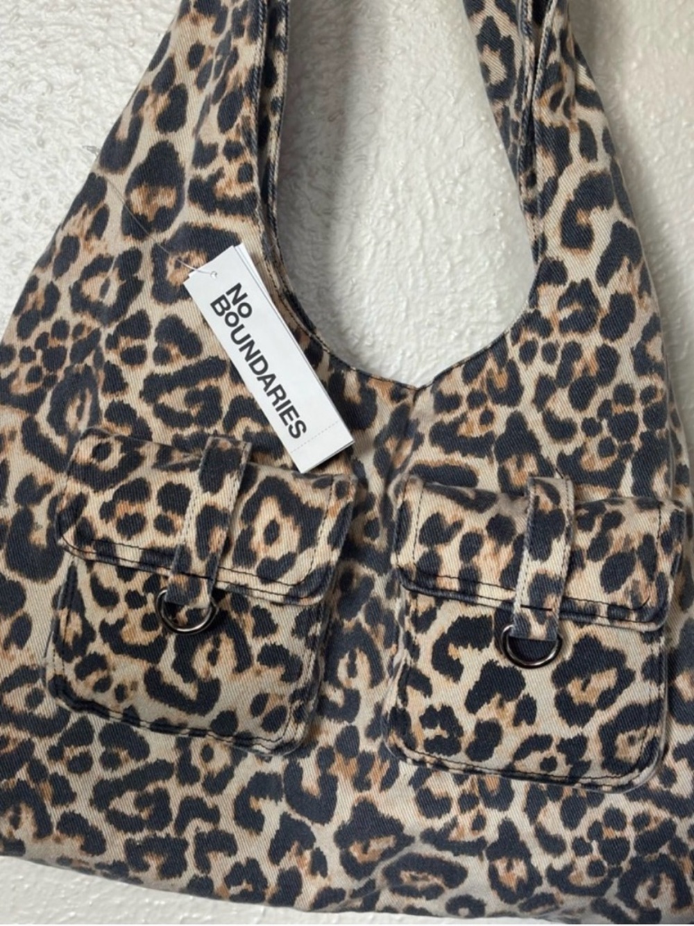 No Boundaries Brown and Black Leopard Print Shoulder Bag